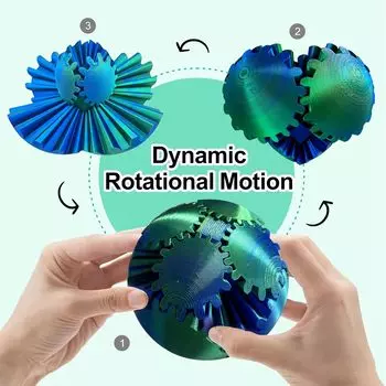 3D-печатные игрушки-шарики для снятия тревоги, снятия стресса, релаксации, сенсорных потребностей, настольные игрушки, вращающиеся шары, шары для снятия стресса Diameter 6CM