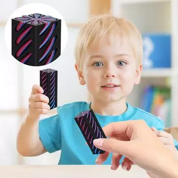 3D-печатные квадратные колонны вращающиеся толкающие-толкающие украшения развивающие игрушки One Size
