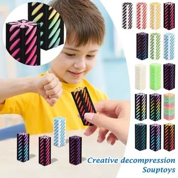 3D-печатные квадратные колонны вращающиеся толкающие-толкающие украшения развивающие игрушки One Size