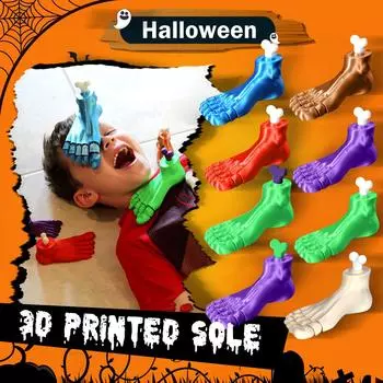 3D-печатные пластиковые ноги для Хэллоуина, модель страшного шарнирного костюма, украшение для косплея на Хэллоуин One Size синий