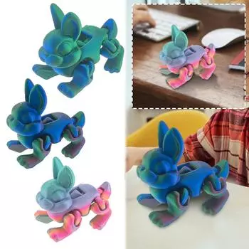 3D-печатные подвижные игрушки-украшения, поделки, модель, украшения ручной работы One Size синий