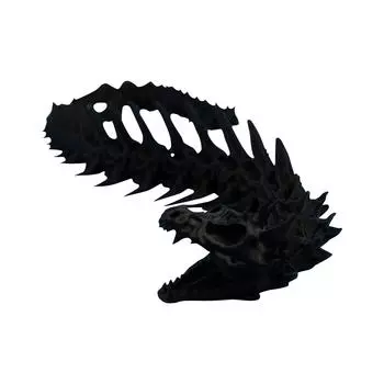 3D-печатные подвижные кости змеи, игрушки-кости животных, украшения для дома, комнаты, автомобиля, настольные украшения, суставы могут двигаться, крутые игрушки-кости змеи, напечатанные на 3D-принтере One Size чёрный