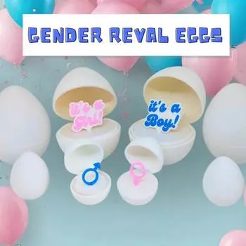 3D-печатные яйца с сюрпризом для определения пола ребенка для мальчиков и девочек One Size