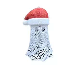 3D-печатные рождественские полые распакованные игрушечные украшения One Size белый