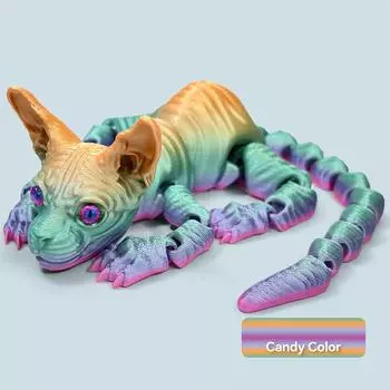 3D-печатные украшения из кристаллов для кошек, многофункциональные игрушки для животных, реалистичная модель кошки-сфинкса, лысая кошка, ручная работа, подарки на праздник