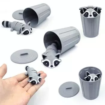 3D-печатные украшения в виде енота для ведра, симпатичная игрушка для снятия стресса для детских игрушек Style 1