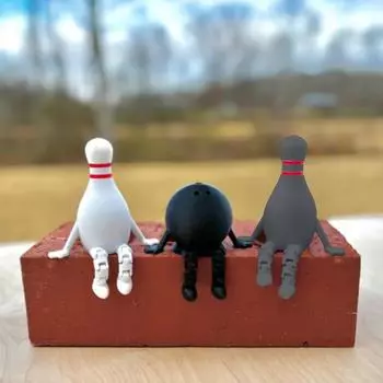 3D-печатные украшения в виде шаров для боулинга, подвижная игрушка в виде шара для боулинга 3D-печатные украшения One Size