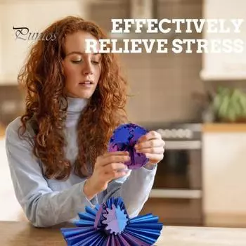 3D-печатный электрический мяч-шестерня с основанием для снятия стресса, двойной режим, вращающийся мяч, украшение, вращающаяся сфера-шестерня, сенсорная игрушка для игрушек на столе для детей и подростков, взрослых красный/синий