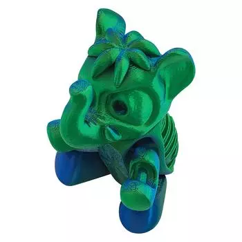 3D-печатный держатель для мобильного телефона в виде животного, настольные украшения, градиентная цветная деформируемая кукла-медведь One Size темно-зеленого