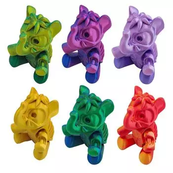 3D-печатный держатель для мобильного телефона в виде животного, настольные украшения, градиентная цветная деформируемая кукла-медведь One Size темно-зеленого