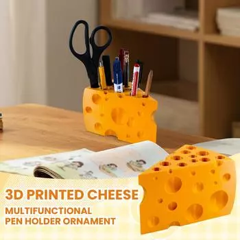 3D-печатный держатель для ручки для сыра, ящик для хранения, декоративное настольное украшение для хранения One Size жёлтый