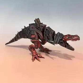 3D-печатный динозавр Steam Tech, игрушки-животные, украшение для дома, комнаты, автомобиля, настольные украшения и свободное движение суставов, динозавр Steam Tech One Size чёрный