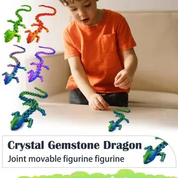 3D-печатный дракон, 3D-печать, дракон подходит для украшения дома, праздничные подарки для взрослых и предметы коллекционирования, крутой дракон, детские праздничные подарки One Size темно-зеленого