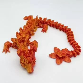 3D-печатный дракон-лотус, подвижная фигурка, игрушка, 12 дюймов, декоративный дракон для показа, коллекции и уникального подарка