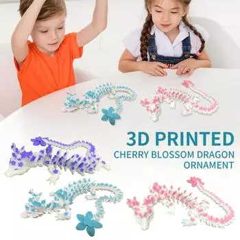 3D-печатный дракон, подходит для игрушек для детей с синдромом дефицита внимания и гиперактивности One Size