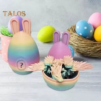 3D-печатный дракон, украшение в виде кроличьего ушка, яйцо с мини-драконом внутри, коллекционный шарнирный дракон, игрушка-фиджет, подарок для взрослых и подростков B