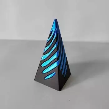 3D-печатный гироскоп для снятия стресса, большая 12 см конусная пирамида, креативный сувенир для снятия стресса, домашний декор, подарки, аксессуары, миниатюры жёлтый