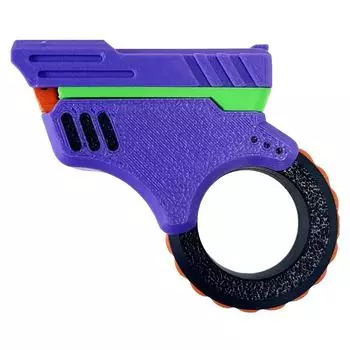 3D-печатный игрушечный пистолет для снятия стресса, новинка, EDC, гироскопическая игрушка для пальцев, декомпрессионная сенсорная игрушка для детей и взрослых Black
