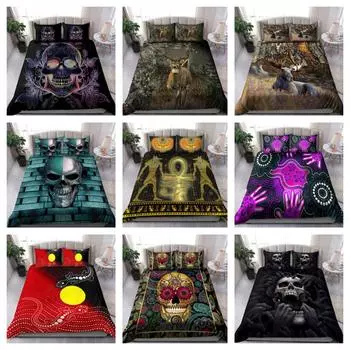 3D печатный индийский комплект постельного белья, мягкий пододеяльник, постельная одежда, подарок Single 135x200cm