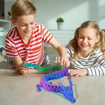 3D-печатный китайский дракон 42,5 дюйма, шарнирная модель дракона с гибкими суставами, настольный орнамент в виде дракона, игрушка для снятия стресса для офиса, школы
