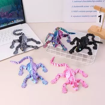 3D-печатный кот-сфинкс 3D-печатные игрушки для животных Реалистичные фигурки лысых кошек Шарнирные игрушки для кошек Милые игрушки для котят для любви к кошкам розовый