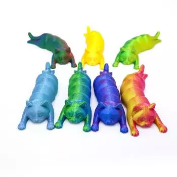 3D-печатный кот, шарнирное стекло, шарнирное, 3D-печатный набор животных, настольные украшения One Size темно-зеленого