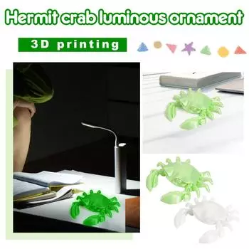 3D-печатный краб, модель сустава, гибкое суставное животное, статуэтка животного из морепродуктов, недорогие 3D-печатные изделия, снятие стресса, снятие раздражительности, игрушки для людей с СДВГ One Size