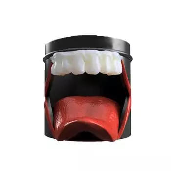 3D-печатный креативный большой рот забавный контейнер для консервированных картофельных чипсов One Size чёрный