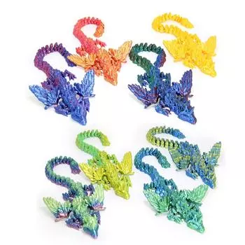 3D-печатный летающий дракон с подвижным соединением, игрушка для взрослых и детей One Size