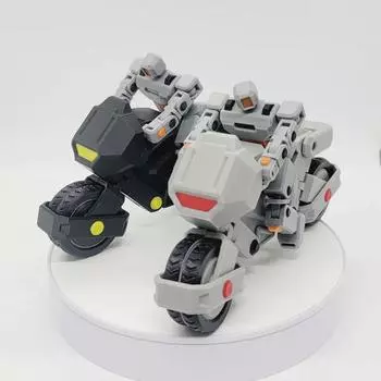 3D-печатный механический мотоцикл, комбинированный человек, подвижная технологическая механическая игрушка One Size чёрный