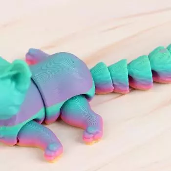 3D-печатный милый котенок с подвижным хвостовым суставом, детский подарок, игрушечная модель, украшение для автомобиля