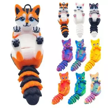 3D-печатный милый подвижный брелок-подвеска для всего тела One Size