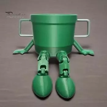 3D-печатный настольный приятель, шарнирная чашка, приятель с гибкими ножками, фигурка приятеля-домино, игрушка-фиджет для домашнего и офисного декора K