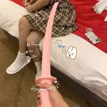 3D-печатный нож розовый черный гравитационный выдвижной игрушечный меч катана декомпрессионная игрушка косплей реквизит креативные игрушки для снятия стресса чёрный