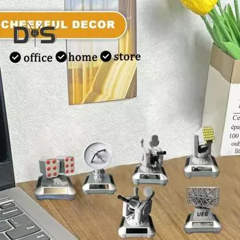 3D-печатный орнамент, вращающаяся военная модель на солнечных батареях, миниатюрная имитация военной модели, украшение приборной панели автомобиля, подарок для военного энтузиаста A