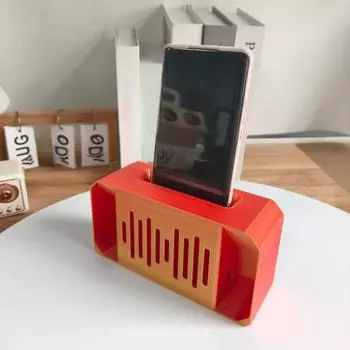 3D-печатный пассивный усилитель звука для мобильного телефона, домашний офис, настольный смартфон, усилитель громкости, подставка, украшение красный