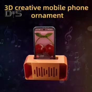 3D-печатный пассивный усилитель звука для мобильного телефона, домашний офис, настольный смартфон, усилитель громкости, подставка, украшение красный