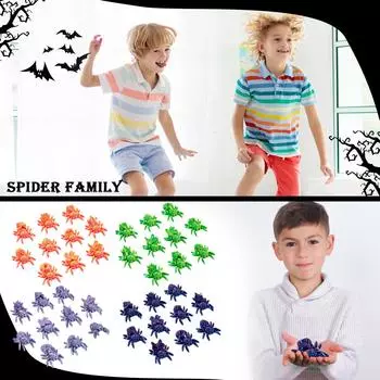 3D-печатный подвижный шарнирный паук и паук-волк, игрушка, украшения, украшение, креативная модель, подарок для офиса/домашнего декора, украшение автомобиля, Пасха/Рождество One Size синий