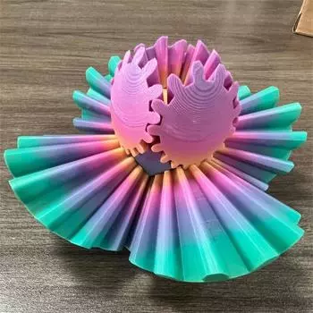3D печатный шар-шестерня, мяч для снятия стресса, вращающийся мяч, студенческие игрушки, детские подарки, развивающие игрушки 7cm синий