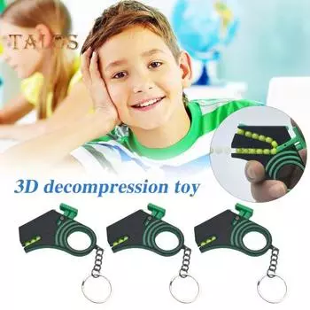 3D-печатный шутер-спиннер с брелком для снятия стресса и тревожности, мини-игрушка для запуска мячей, для детей, подростков, взрослых, вращающееся кольцо, игрушка EDC чёрный