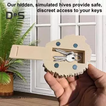 3D-печатный сотовый ключ-убежище для сада и двора, имитация гнезда шершня, статуя, украшение, сокровищница, запасной ключ, секретный держатель, контейнер белый