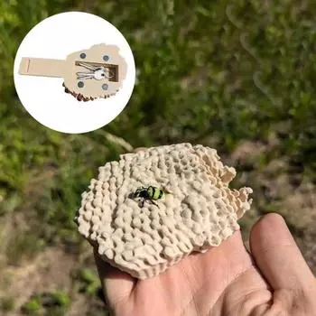 3D-печатный сотовый ключ-убежище для сада и двора, имитация гнезда шершня, статуя, украшение, сокровищница, запасной ключ, секретный держатель, контейнер белый