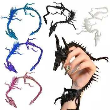 3D-печатный совместный дракон, фигурка-подвеска в виде дракона, готический косплей-дракон, украшение One Size