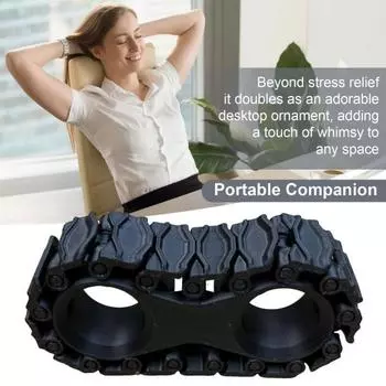 3D-печатный танковый трек-гироскоп, снятие стресса, тревожности, гусеницы Fidget Track Gear чёрный