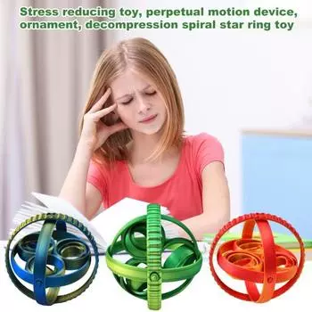 3D-печатный вращающийся шестеренчатый мяч для снятия стресса и беспокойства, портативный дорожный спиннер-кольцо для детей, подростков, взрослых, спиральная шестеренка, сфера, игрушка, подарок на день рождения