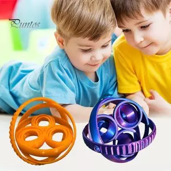 3D-печатный вращающийся спиннер для снятия стресса и беспокойства, портативный, для путешествий, для детей, подростков, взрослых, красочный, спиральная шестеренка на кончике пальца, подарок на день рождения синий/красный