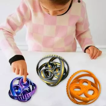 3D-печатный вращающийся спиннер для снятия стресса и беспокойства, портативный для путешествий, для детей и подростков красный/синий