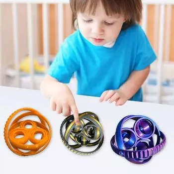 3D-печатный вращающийся спиннер для снятия стресса и беспокойства, портативный, для путешествий, для детей, подростков, взрослых, красочный, спиральная шестеренка на кончике пальца, подарок на день рождения