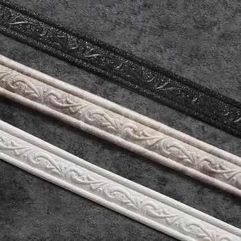 3D пенопластовая рельефная угловая линия самоклеящаяся настенная линия талии водонепроницаемая декоративная настенная наклейка бордюрная полоса для кромки стены 230 см наклейки