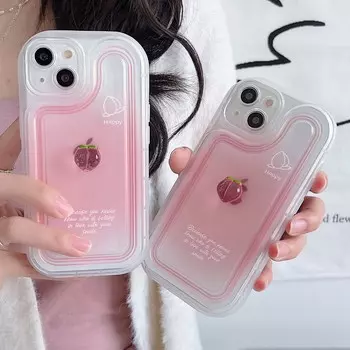 3d персиковый DIY милый противоударный чехол для Iphone 13 12 Promax 11 14 Pro Max Plus милый мультяшный счастливый смайлик чехол для телефона Капа For iphone 14promax